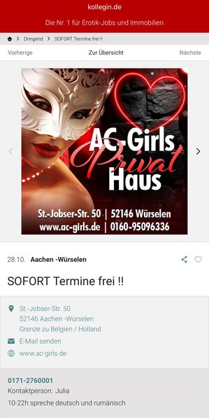 Germania. Job erotic 18 + Plata la zi  60/40%